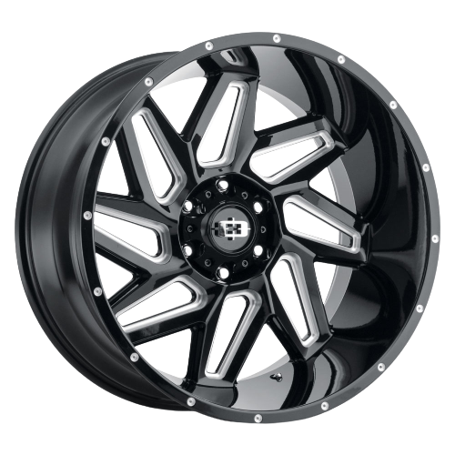 Vision Off-Road 361 Spyder 5x127 20x10-25 Gloss Black Milled Spoke