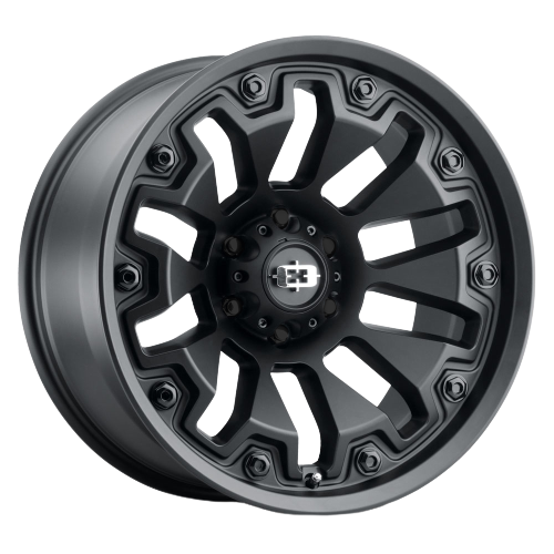 Vision Off-Road 362 Armor 8x180 20x10-25 Satin Black with Black Bolt Inserts