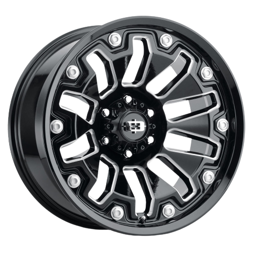Vision Off-Road 362 Armor 8x180 20x9+12 Gloss Black Milled Spoke