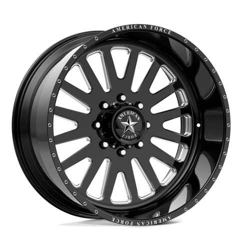 American Force F20 Atom SS 6X135 22X12 -40 GLOSS BLACK MACHINED