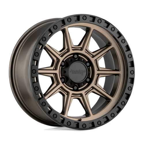 American Racing AR202 5X139.7 17X9 -12 MATTE BRONZE W/ BLACK LIP