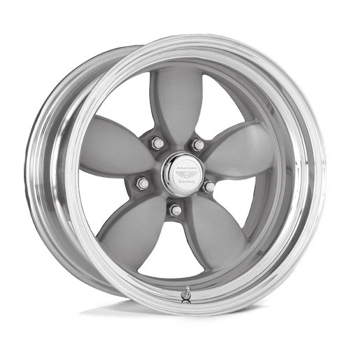 American Racing Vintage VN402 CLASSIC 200S 5X114.3 15X10 +13 TWO-PIECE MAG GRAY CENTER POLISHED BARREL