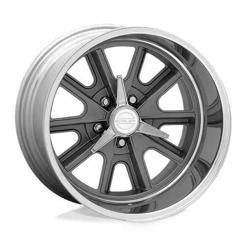 American Racing Vintage VN427 SHELBY COBRA 5X114.3 15X10 -44 TWO-PIECE MAG GRAY CENTER POLISHED BARREL