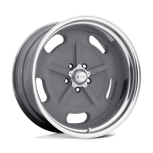 American Racing Vintage VN470 SALT FLAT 5X114.3 15X6 -6 MAG GRAY W/ CENTER POLISHED BARREL