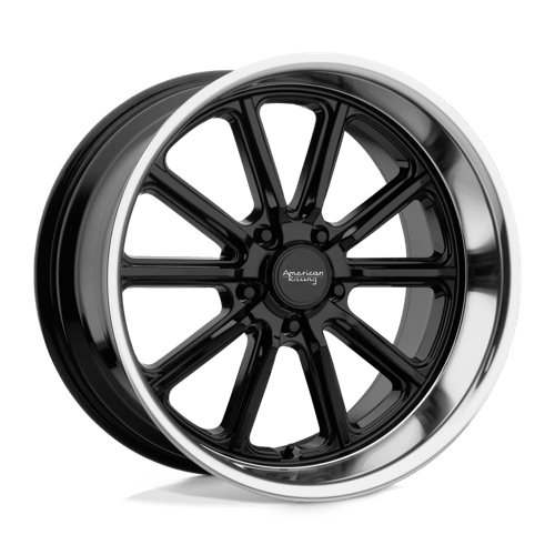 American Racing Vintage VN507 RODDER 5X114.3 18X9.5 0 GLOSS BLACK W/ DIAMOND CUT LIP