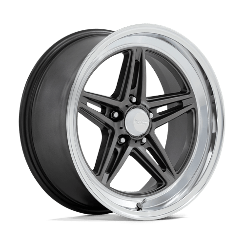 American Racing Vintage VN514 GROOVE 5X120.65 18X10 +12 ANTHRACITE W/ DIAMOND CUT LIP