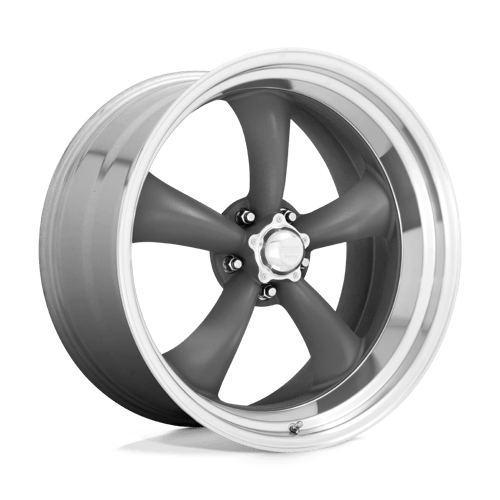 American Racing Vintage VN215 CLASSIC TORQ THRUST II 5X114.3 15X10 -44 MAG GRAY W/ MACHINED LIP