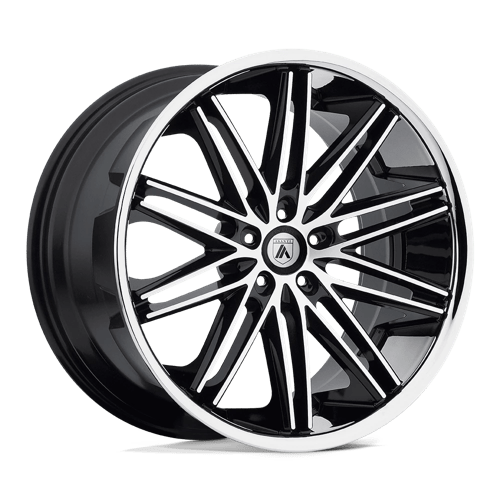 Asanti Black ABL-10 POLLUX 5X112 20X10 +45 MACHINED FACE W/ SS LIP