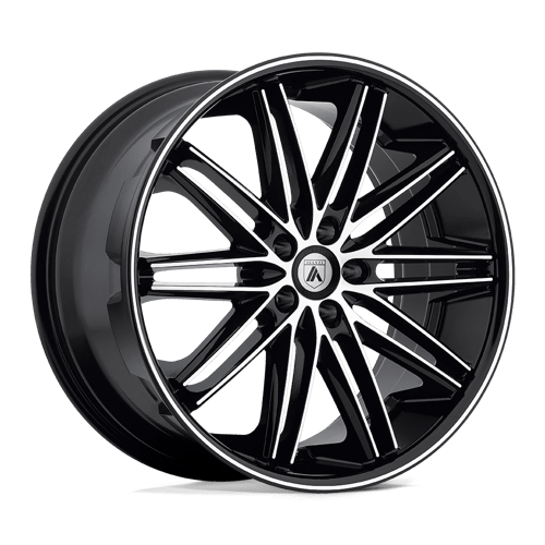 Asanti Black ABL-10 POLLUX 5X115 22X10 +20 MACHINED FACE W/ BLACK LIP