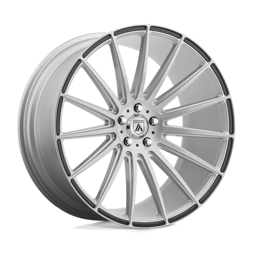 Asanti Black ABL-14 POLARIS 5X112 20X10.5 +38 BRUSHED SILVER W/ CARBON FIBER INSERTS