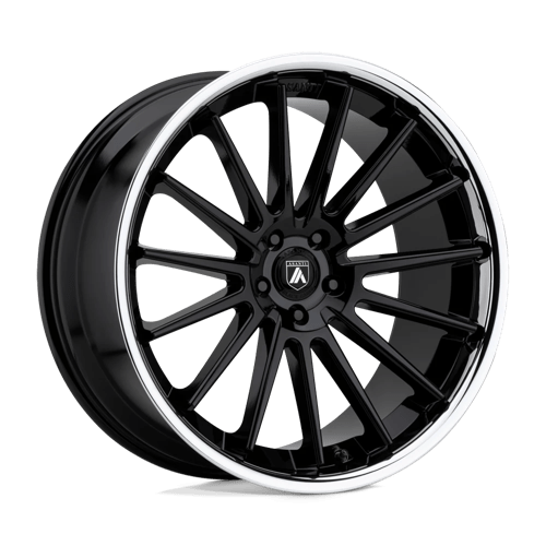 Asanti Black ABL-24 BETA 5X112 20X10.5 +38 GLOSS BLACK W/ CHROME LIP