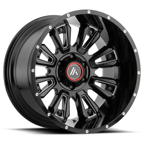 Asanti Off Road AB808 BLACKHAWK 8X165.1 22X12 -44 GLOSS BLACK MILLED