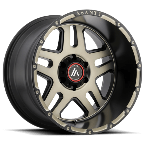 Asanti Off Road AB809 ENFORCER 5X127 17X9 -12 MATTE BLACK MACHINED W/ TINTED CLEAR