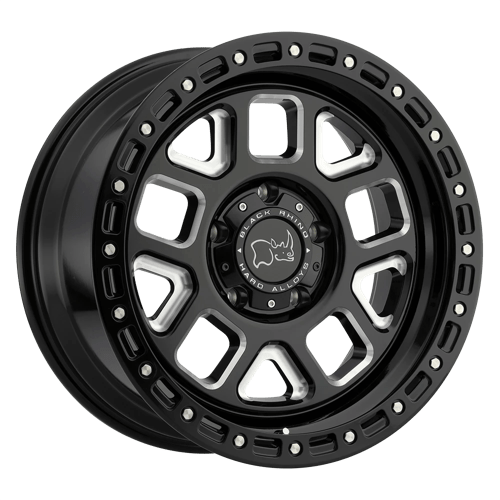 Black Rhino ALPINE 6X120 17X9.5 +12 GLOSS BLACK W/ MILLED SPOKES