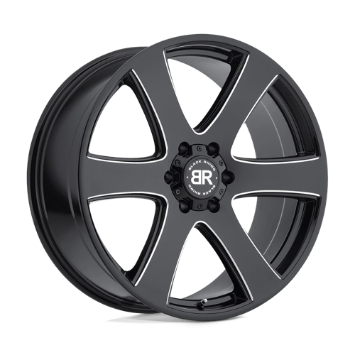 Black Rhino HAKA 6X135 22X9.5 +30 GLOSS BLACK W/ MILLED SPOKES