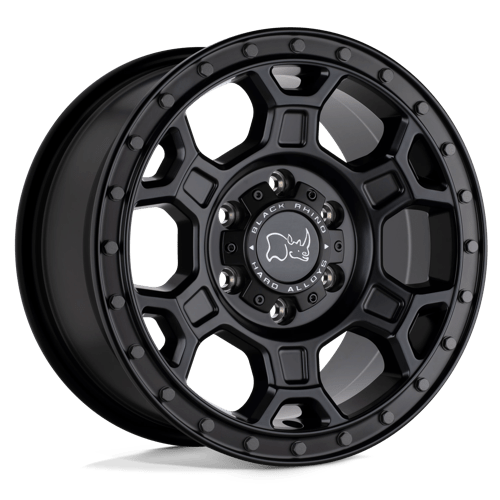 Black Rhino MIDHILL 5X130 16X8 +45 MATTE BLACK W/ GUNMETAL BOLTS