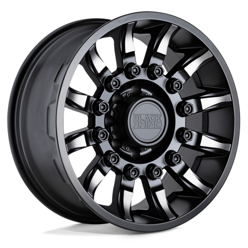 Black Rhino MISSION 8X180 20X11.5 -44 MATTE BLACK W/ MACHINED TINTED SPOKES