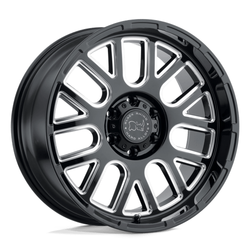 Black Rhino PISMO 5X150 20X9.5 +6 GLOSS BLACK W/ MILLED SPOKES