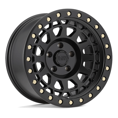 Black Rhino PRIMM 5X127 18X9.5 0 MATTE BLACK W/ BRASS BOLTS