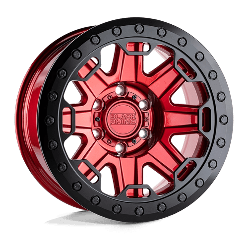 Black Rhino RIFT BEADLOCK 5X127 17X8.5 -38 CANDY RED W/ BLACK RING