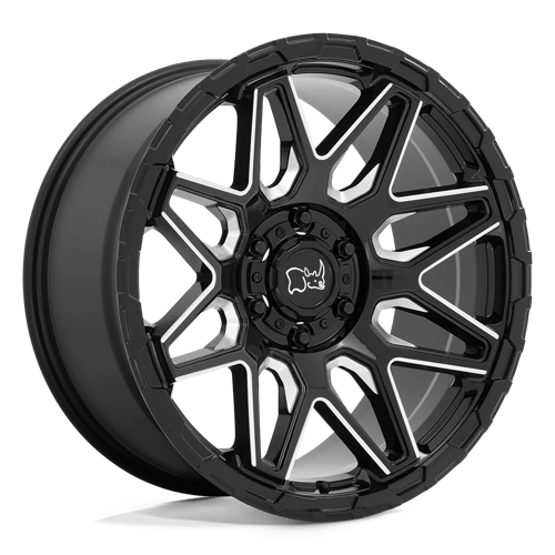 Black Rhino SHOCKWAVE 6X120 20X9.5 +12 GLOSS BLACK W/ MILLED SPOKES