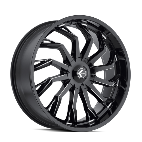 Kraze Scrilla 142 6x135 22x9.5+30 Black/Milled