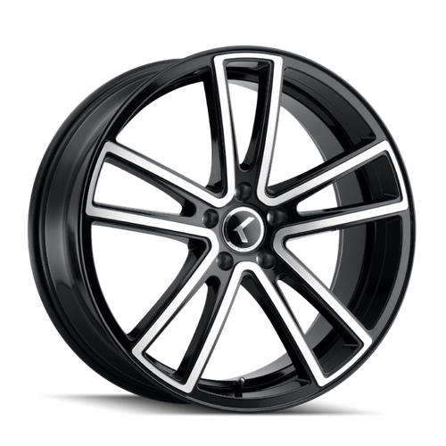 Kraze Lusso 190 5x115 22x8.5+38 Black/Machined Face