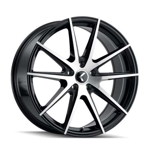 Kraze Turismo 193 5x108 17x8+38 Black W/Machined Face