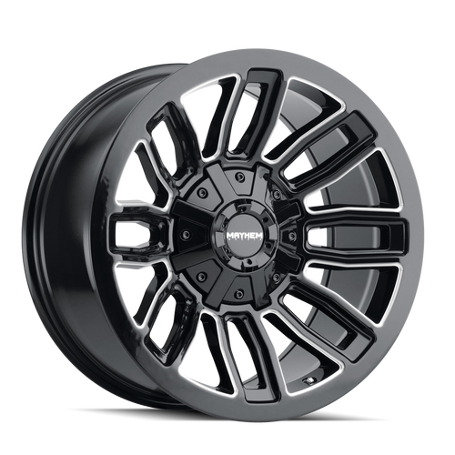 Mayhem Decoy 8108 6x135/6x139.7 20x9+11 Gloss Black/Milled Spokes