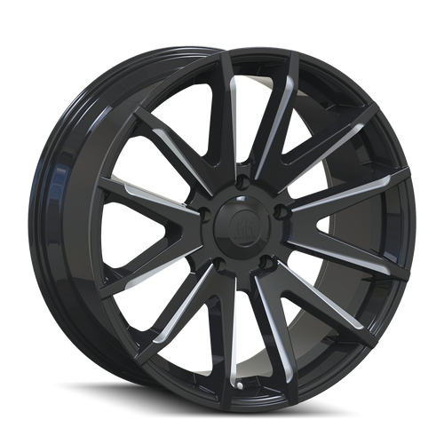 Mayhem Crossfire 8109 5x139.7 20x9.5+18 Gloss Black/Milled Spokes