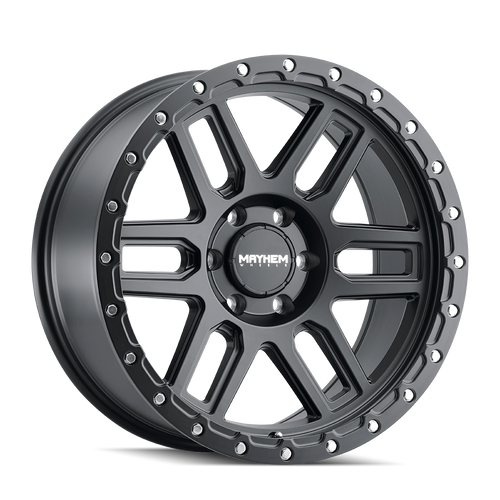 Mayhem Delta 8304 8x165.1 20x9-12 Matte Black W/Matte Black Lip