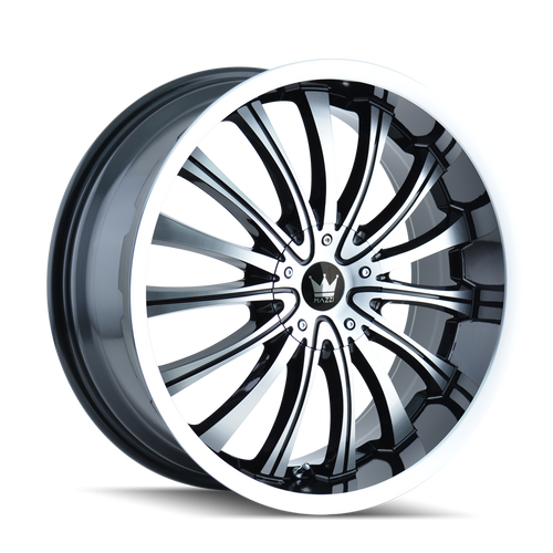 Mazzi Hype 351 5x108/5x114.3 22x8.5+35 Black/Machined Face/Machined Face