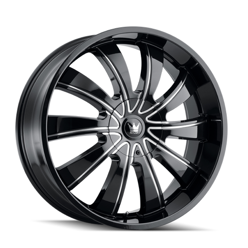 Mazzi Rolla 374 6x135/6x139.7 24x9.5+30 Black/Milled Spokes