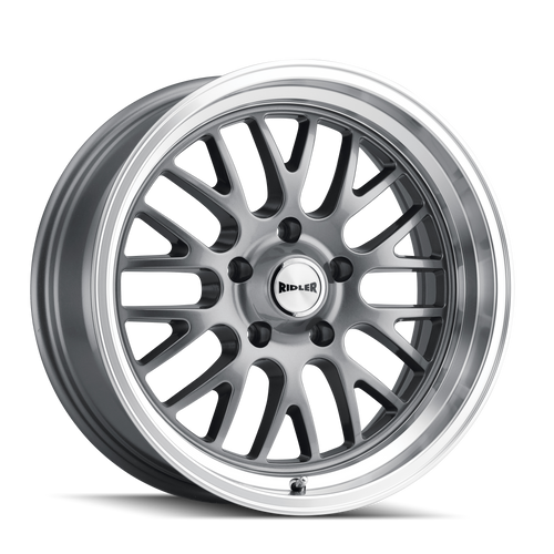 Ridler Type 607 5x127 20x8.5+0 Grey W/Machined Lip