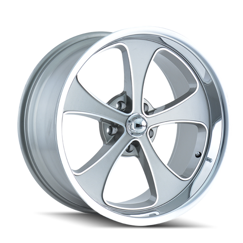 Ridler Type 645 5x127 20x10+0 Grey/Machined Face/Polished Lip