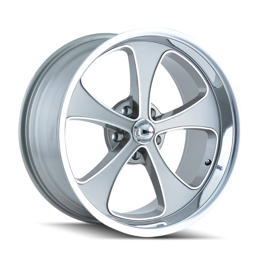 Ridler Type 645 5x127 17x7+0 Grey/Machined Face/Polished Lip