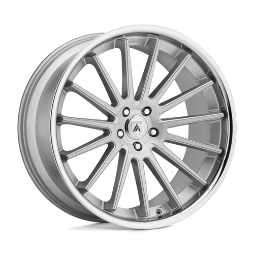 Asanti Black ABL-24 BETA BLANK 22X10.5 +25 BRUSHED SILVER CHROME LIP