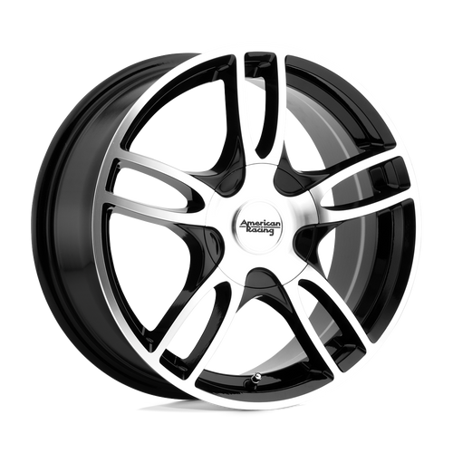 American Racing AR919 ESTRELLA 2 5X100/5X114.3 14X6 +35 GLOSS BLACK MACHINED