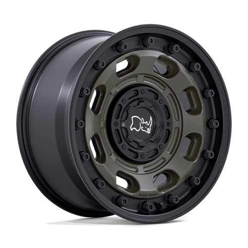 Black Rhino ATLAS BLANK 18X9 +0 OLIVE DRAB GREEN WITH BLACK LIP