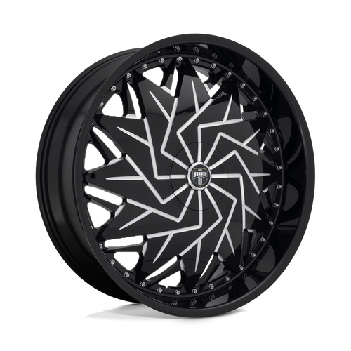 DUB 1PC S231 DAZR BLANK 26X10 +5 GLOSS BLACK MILLED