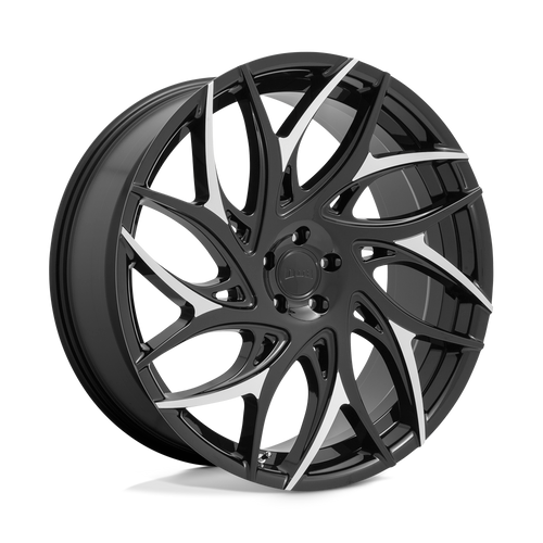 DUB 1PC S259 G.O.A.T. 6X135 24X10 +30 GLOSS BLACK WITH MACHINED SPOKES