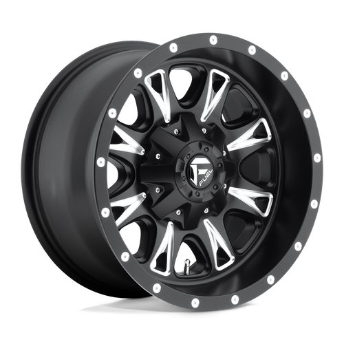 Fuel 1PC D513 THROTTLE 8X170 17X9 -12 MATTE BLACK MILLED