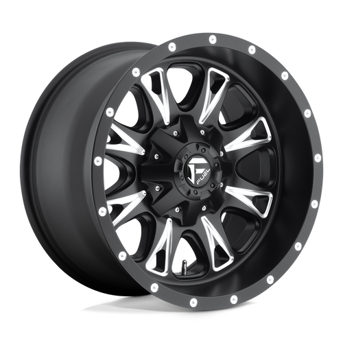 Fuel 1PC D513 THROTTLE 6X135/6X139.7 18X10 -12 MATTE BLACK MILLED