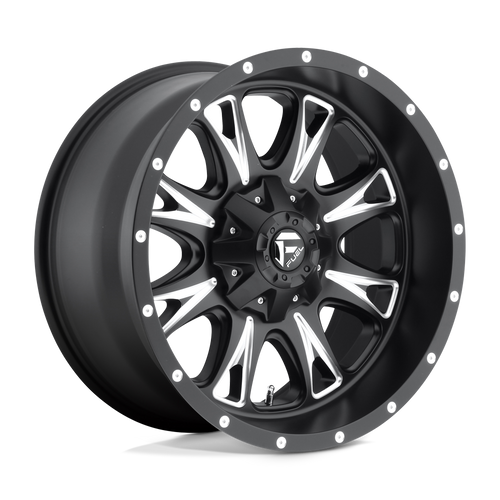 Fuel 1PC D513 THROTTLE 6X135/6X139.7 20X10 -24 MATTE BLACK MILLED