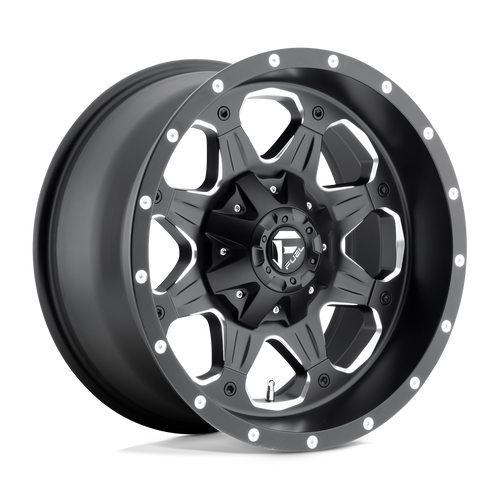 Fuel 1PC D534 BOOST 8X165.1 17X9 -12 MATTE BLACK MILLED