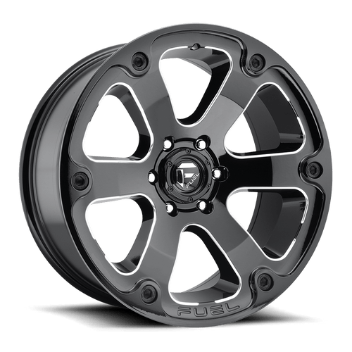 Fuel 1PC D562 BEAST 5X127 20X12 -44 GLOSS BLACK MILLED