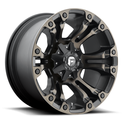 Fuel 1PC D569 VAPOR 8X170 17X9 -12 MATTE BLACK DOUBLE DARK TINT