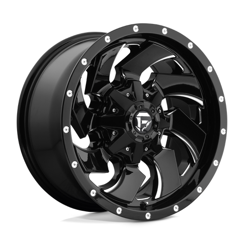 Fuel 1PC D574 CLEAVER 8X165.1 17X9 +20 GLOSS BLACK MILLED