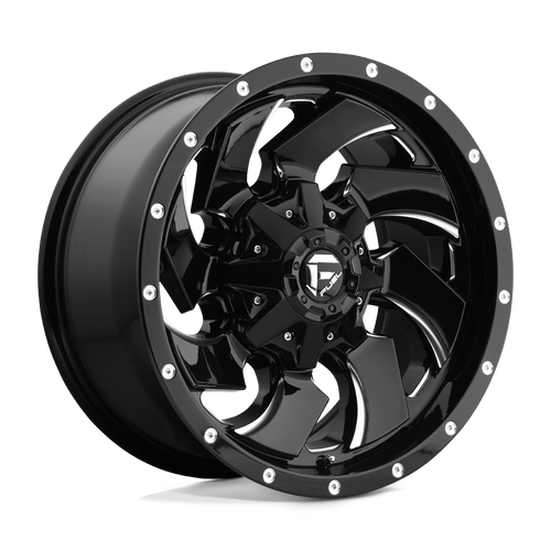 Fuel 1PC D574 CLEAVER 8X170 20X10 -18 GLOSS BLACK MILLED