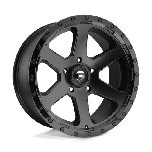 Fuel 1PC D589 RIPPER 5X127 16X8 +1 MATTE BLACK GLOSS BLACK LIP